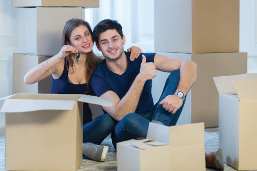 Balham removals team preparing a local move with care