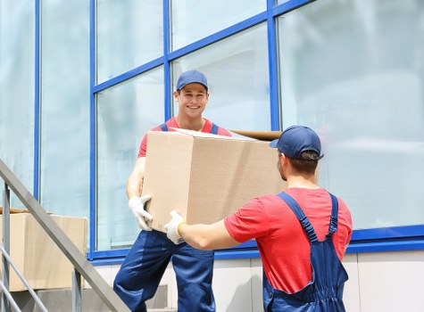 Student removals in Balham with packed boxes ready for transport