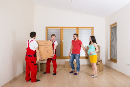 House removalists in Balham protecting furniture during a home move