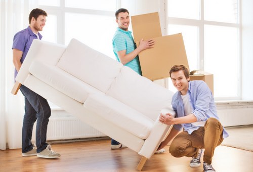 Moving day scene for student removals in Balham