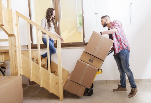 Organized moving boxes prepared by packing experts in Balham