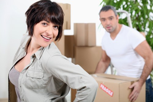 Packing boxes for a flat move in Balham